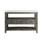 ACME Merel Server, White Marble & Gray Oak FredCo