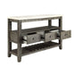 ACME Merel Server, White Marble & Gray Oak FredCo