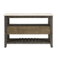 ACME Merel Server, White Marble & Gray Oak FredCo