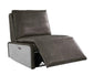 ACME Metier Power Motion Recliner, Gray Top Grain Leather & Aluminum FredCo