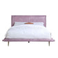 ACME Metis Eastern King Bed, Gray Top Grain Leather FredCo