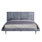 ACME Metis Queen Bed, Gray Top Grain Leather FredCo