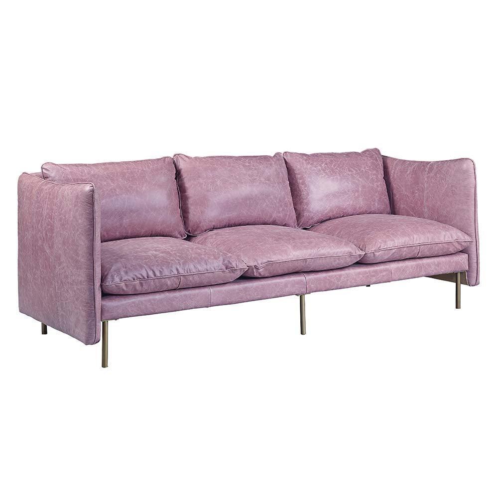 ACME Metis Sofa, Wisteria Grain Leather FredCo