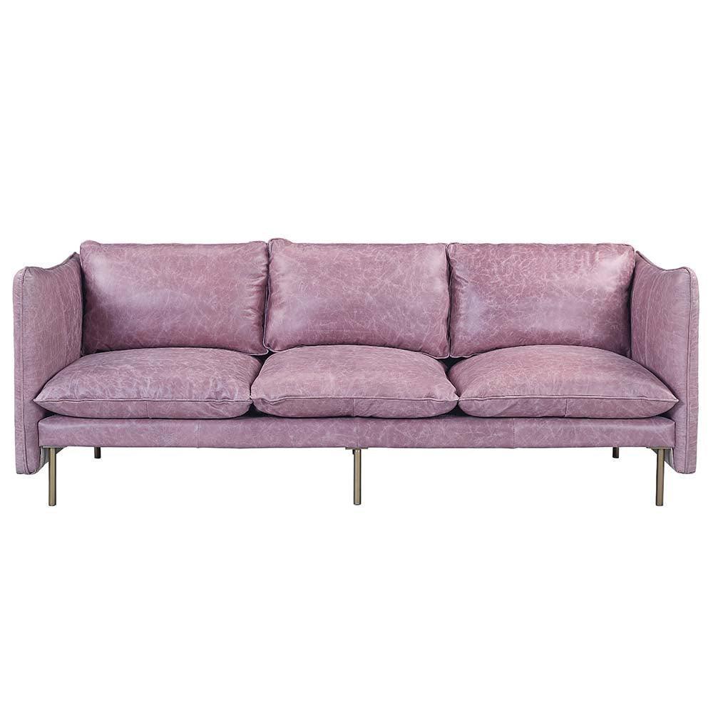 ACME Metis Sofa, Wisteria Grain Leather FredCo