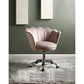 ACME Micco Office Chair, Rose Quartz Velvet & Chrome FredCo