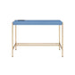 ACME Midriaks Writing Desk, Navy Blue & Gold Finish FredCo