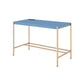 ACME Midriaks Writing Desk, Navy Blue & Gold Finish FredCo