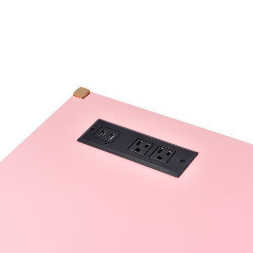 ACME Midriaks Writing Desk, Pink & Gold Finish FredCo
