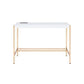 ACME Midriaks Writing Desk, White & Gold Finish FredCo