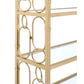 ACME Milavera Bookshelf, Clear Glass & Gold 92470 FredCo
