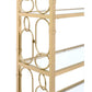 ACME Milavera Bookshelf, Clear Glass & Gold 92470 FredCo