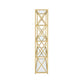 ACME Milavera Bookshelf, Gold & Clear Glass 92460 FredCo