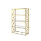 ACME Milavera Bookshelf, Gold & Clear Glass 92460 FredCo