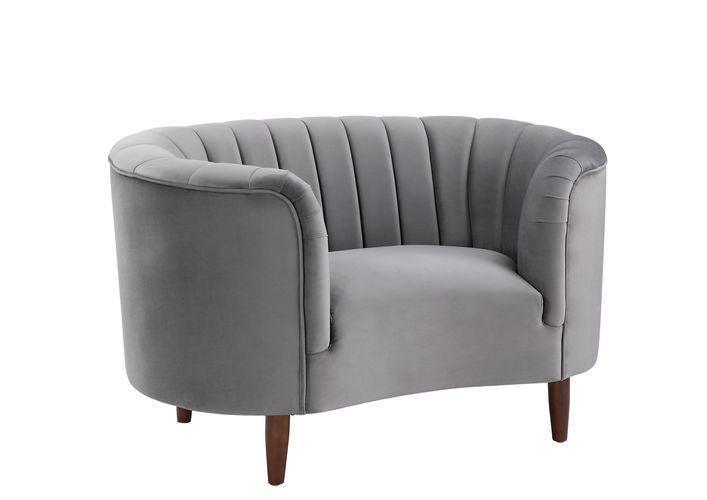 ACME Millephri Chair, Gray Velvet FredCo