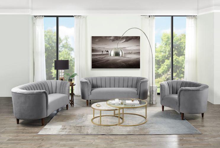 ACME Millephri Chair, Gray Velvet FredCo
