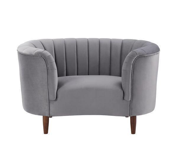 ACME Millephri Chair, Gray Velvet FredCo