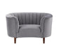 ACME Millephri Chair, Gray Velvet FredCo