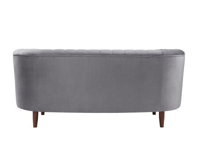 ACME Millephri Loveseat , Gray Velvet FredCo