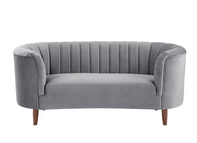 ACME Millephri Loveseat , Gray Velvet FredCo