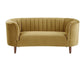 ACME Millephri Loveseat , Olive Yellow Velvet FredCo