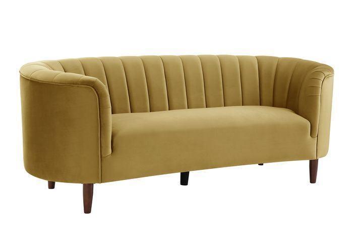 ACME Millephri Sofa , Olive Yellow Velvet FredCo