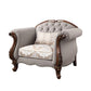 ACME Miyeon Chair w/1 Pillow, Fabric & Cherry FredCo