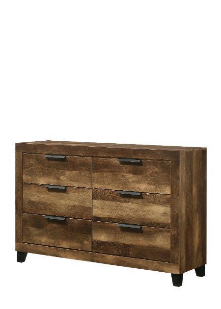 ACME Morales Dresser, Rustic Oak Finish FredCo