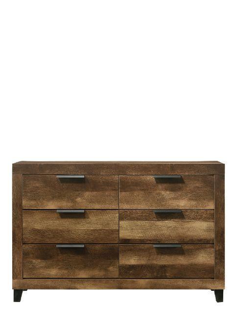 ACME Morales Dresser, Rustic Oak Finish FredCo