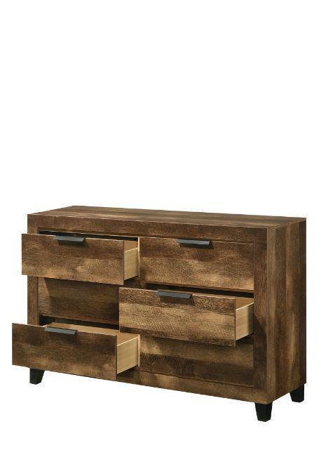 ACME Morales Dresser, Rustic Oak Finish FredCo