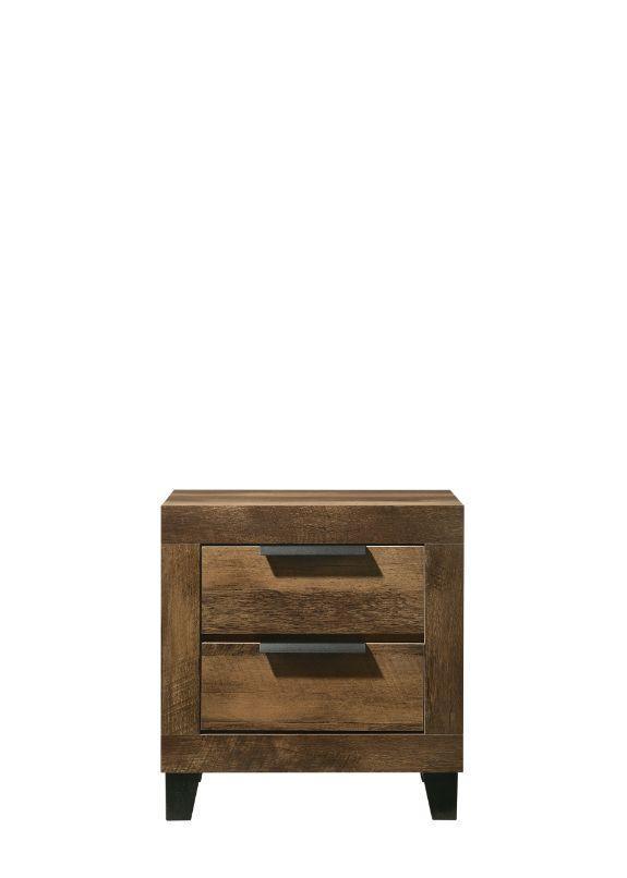 ACME Morales Nightstand, Rustic Oak Finish FredCo