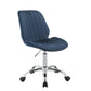 ACME Muata Office Chair, Twilight Blue Velvet & Chrome FredCo