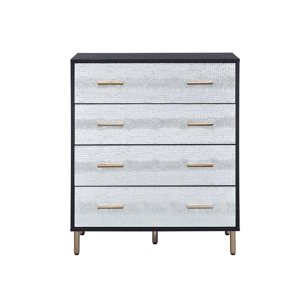 ACME Myles Chest, Black, Silver & Gold Finish FredCo