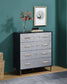 ACME Myles Chest, Black, Silver & Gold Finish FredCo