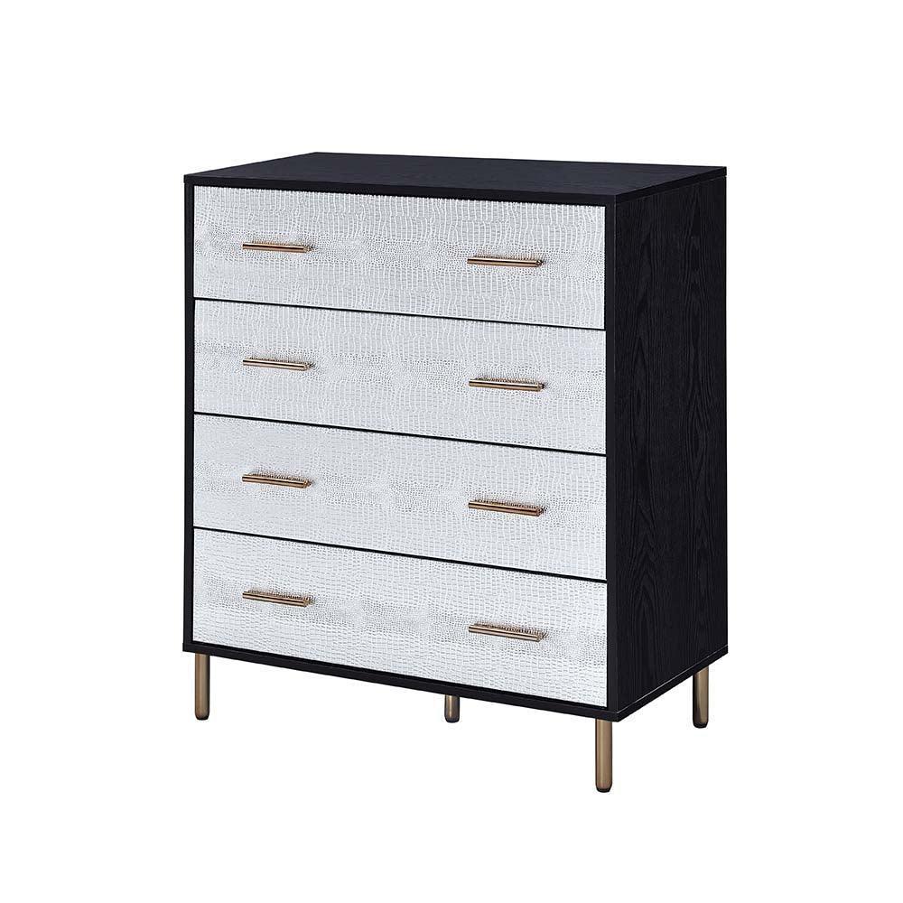 ACME Myles Chest, Black, Silver & Gold Finish FredCo