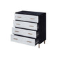 ACME Myles Chest, Black, Silver & Gold Finish FredCo