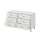ACME Myles Dresser, White, Champagne & Gold Finish FredCo
