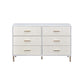 ACME Myles Dresser, White, Champagne & Gold Finish FredCo