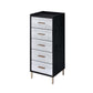 ACME Myles Jewelry Armoire, Black, Silver & Gold Finish FredCo