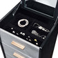ACME Myles Jewelry Armoire, Black, Silver & Gold Finish FredCo