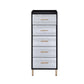 ACME Myles Jewelry Armoire, Black, Silver & Gold Finish FredCo