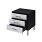 ACME Myles Nightstand, Black, Silver & Gold Finish FredCo