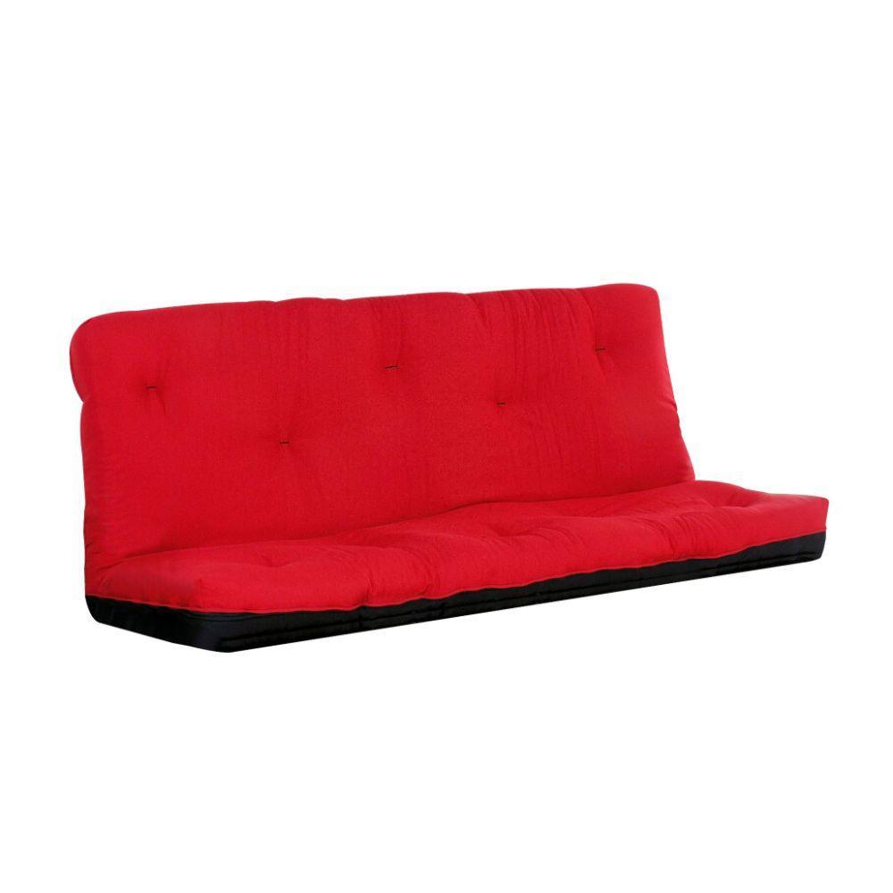 ACME Nabila Full Futon Mattress, 6"H, Red & Black FredCo