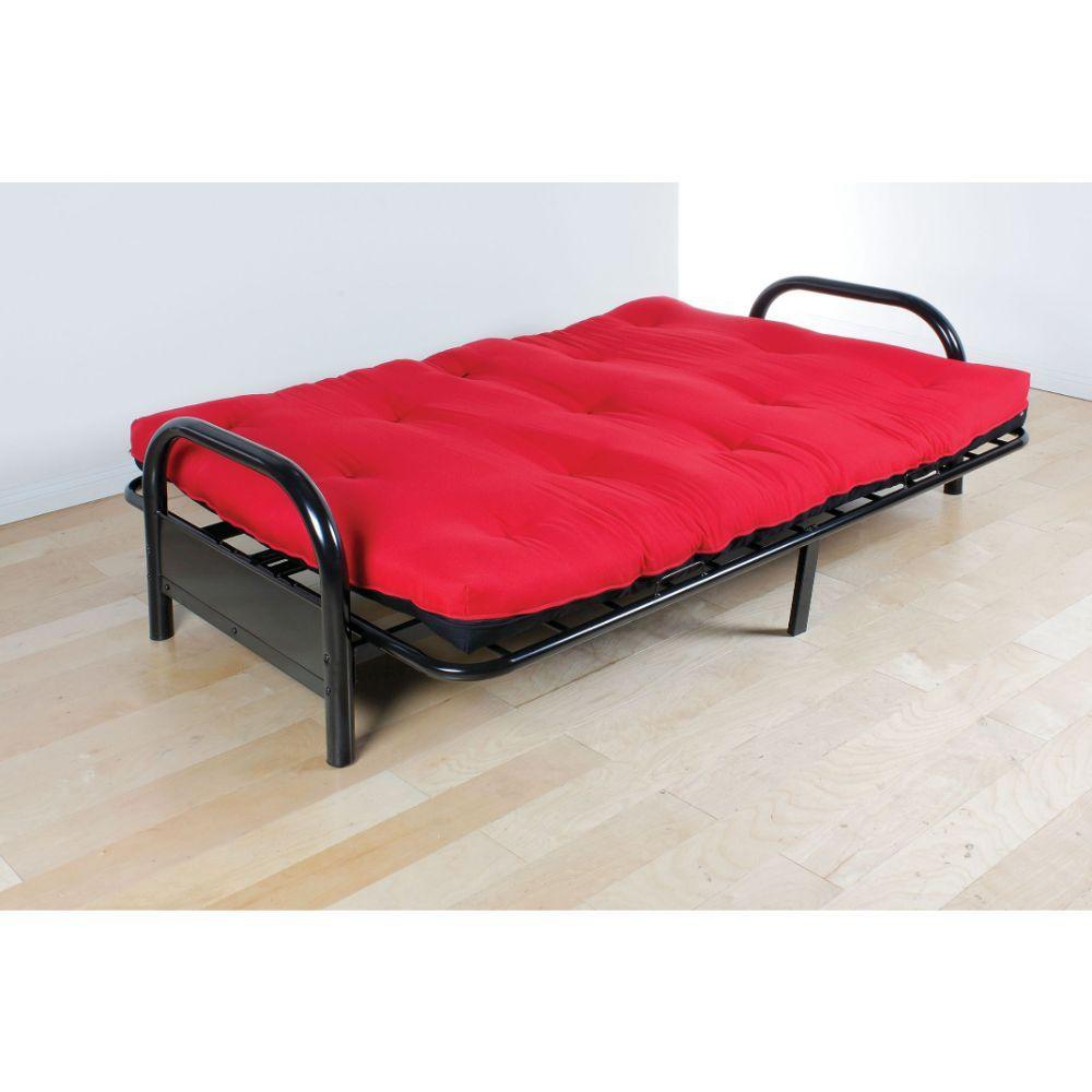 ACME Nabila Full Futon Mattress, 6"H, Red & Black FredCo