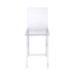 ACME Nadie Counter Height Chair (Set-2), Clear Acrylic & Chrome FredCo