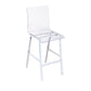 ACME Nadie Counter Height Chair (Set-2), Clear Acrylic & Chrome FredCo