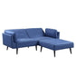ACME Nafisa Adjustable Sofa & Ottoman, Blue Fabric FredCo