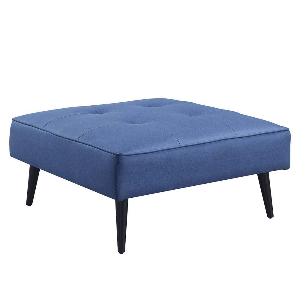 ACME Nafisa Adjustable Sofa & Ottoman, Blue Fabric FredCo