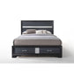 ACME Naima Queen Bed w/Storage, Black 25900Q FredCo