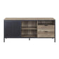 ACME Nantan TV Stand, Rustic Oak & Black Finish FredCo