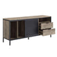 ACME Nantan TV Stand, Rustic Oak & Black Finish FredCo